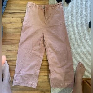 Free people crop wide leg jeans